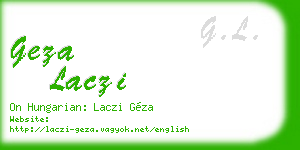 geza laczi business card